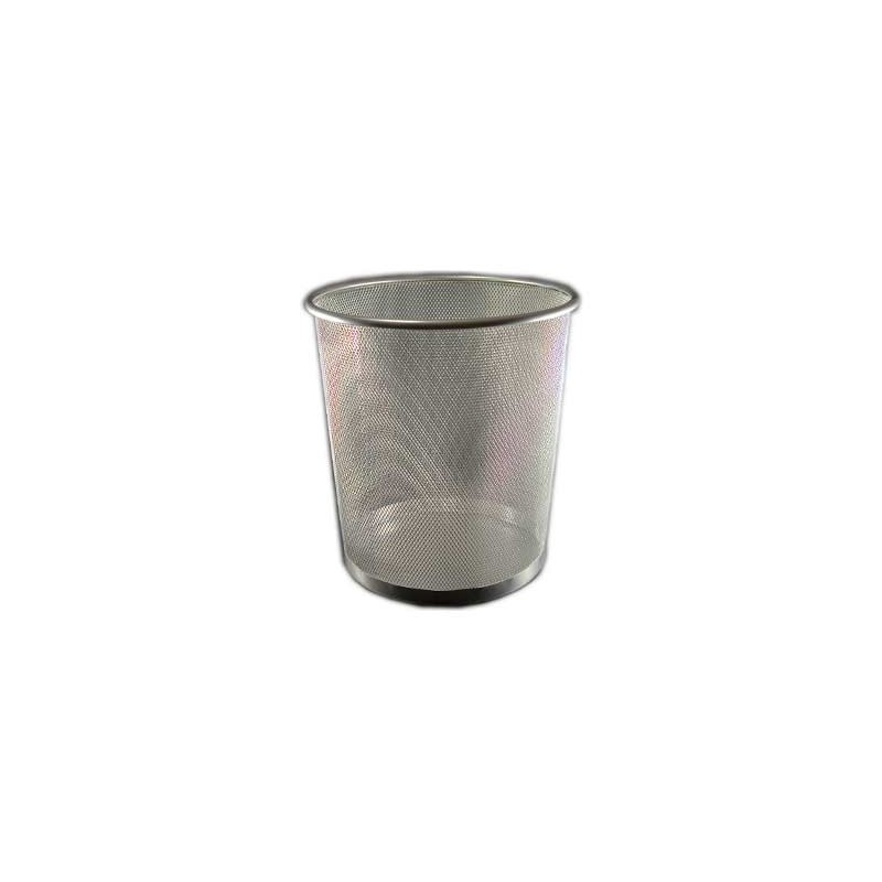 Atkritumu grozs 14 L, pelēks, metāla tīkls