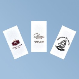 Napkin with logo 33*33cm, white 3ply, 1/8