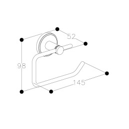 WC paberi hoidja ilma katteta