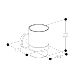 Klaasihoidja koos joogiklaasiga