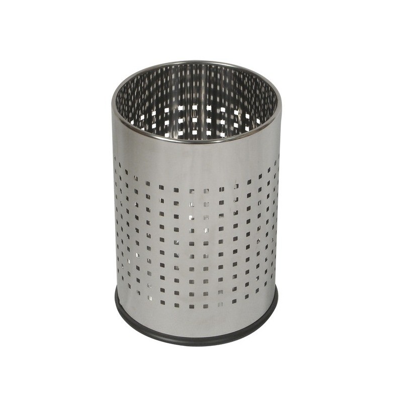 Perforeeritud prügikorv 10 L, kroom