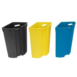 Prügikorv 13L, must, 3 eemaldatavat sisekorvi