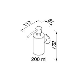 Seebi dosaator, pudel 200 ml, metall pudel Geesa