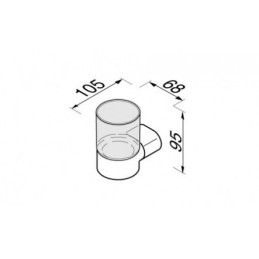 Klaasihoidja koos klaasist topsiga Geesa