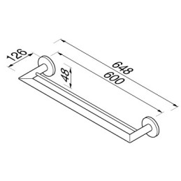 Rätiku puu/hoidja duubel 60 cm