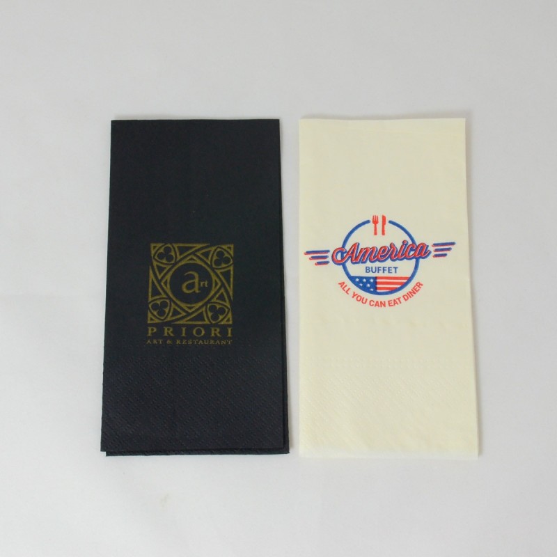 Pabersalvrätik logoga 33*33 cm, värviline, 3-kihiline, 1/8