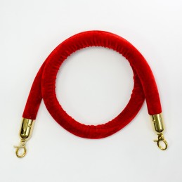 Piirdeköis veluur punane 1,5m (kuldne konks)