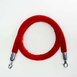 Piirdeköis veluur punane 1,5m (hõbe konks)