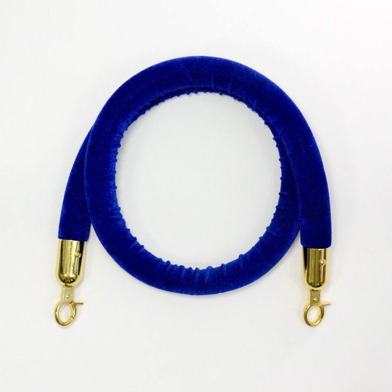 Piirdeköis veluur sinine 1,5m (kuldne konks)