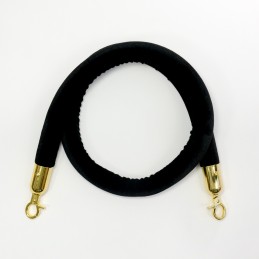 Piirdeköis veluur must 1,5m (kuldne konks)