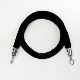 Piirdeköis veluur must 1,5m (hõbe konks)