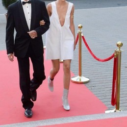 Piirdeköis veluur punane 1,5m (kuldne konks)