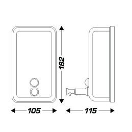 Seebi dosaator 850 ml, metall, matt