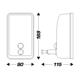 Seebi dosaator 450 ml, metall, läikiv