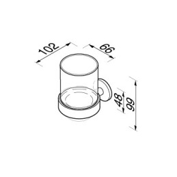 Держатель для стакана со стаканом