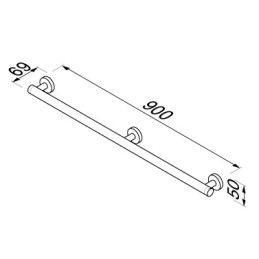 Haaramis käsipuu 90 cm Geesa