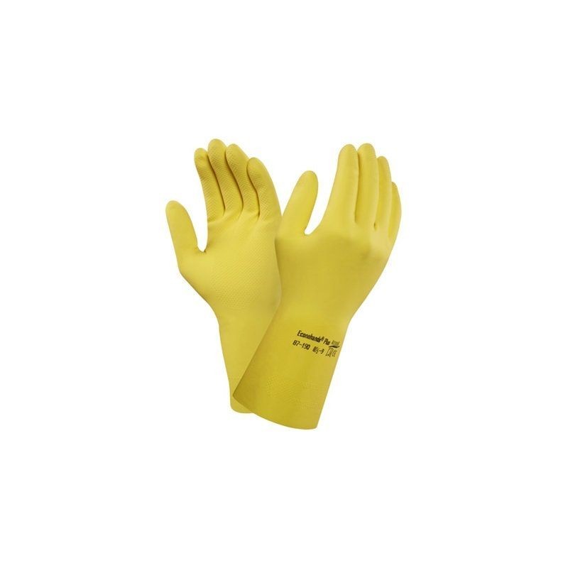 Latekskinnas voodriga S/6.5 kollane Ansell