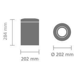 Tuldsummutav prügikast 7 L, matt