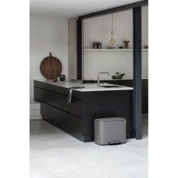 BO prügikast, 3 x 11L, platinum, 3 sisekorvi