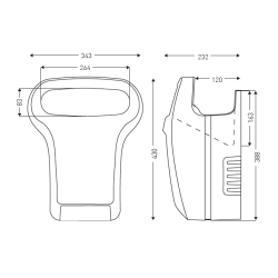 Jet kiirkätekuivati 1200 W, must