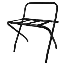 Metallist kohvrialus seljatoega, must