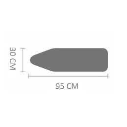 Triikimislaud S, hõbedane 95*30 cm
