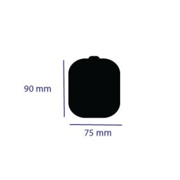 Melns tualetes birstes uzgalis priekš 3094A