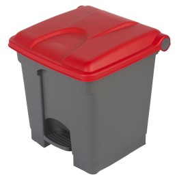 Plastik pedaaliga prügikast 30L, hall