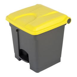 Plastik pedaaliga prügikast 30L, hall