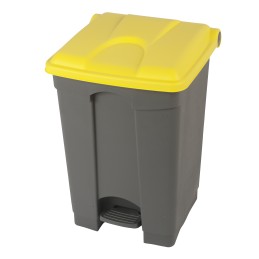 Plastik pedaaliga prügikast 45L, hall