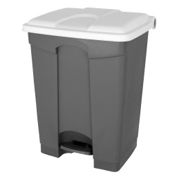 Plastik pedaaliga prügikast 70L, hall
