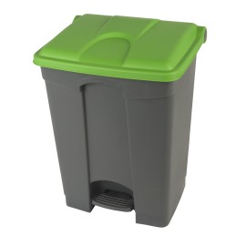 Plastik pedaaliga prügikast 70L, hall