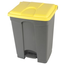 Plastik pedaaliga prügikast 70L, hall