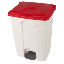 Plastik pedaaliga prügikast 70L, valge