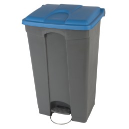 Plastik pedaaliga prügikast 90L, hall