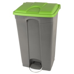 Plastik pedaaliga prügikast 90L, hall