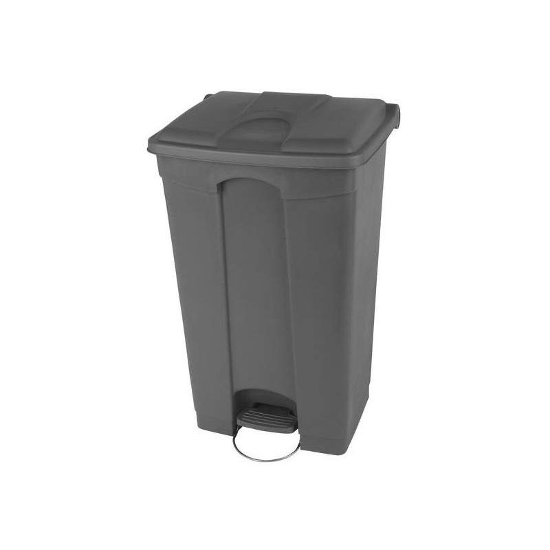 Plastik pedaaliga prügikast 90L, hall