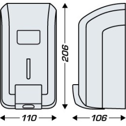 Дозатор геля для душа 700 мл, серый