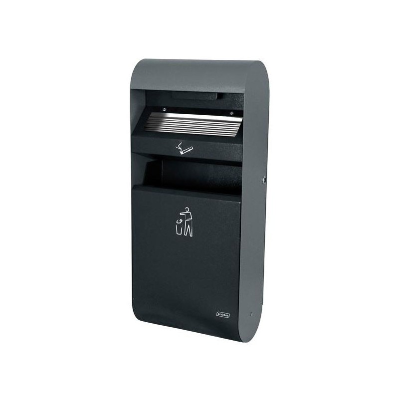 Prügikast-tuhatoos 14L+3L õue, tumehall