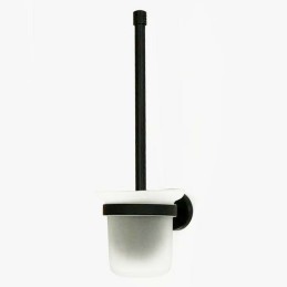 WC hari+klaasist hoidja, seinale kinnitatav, must