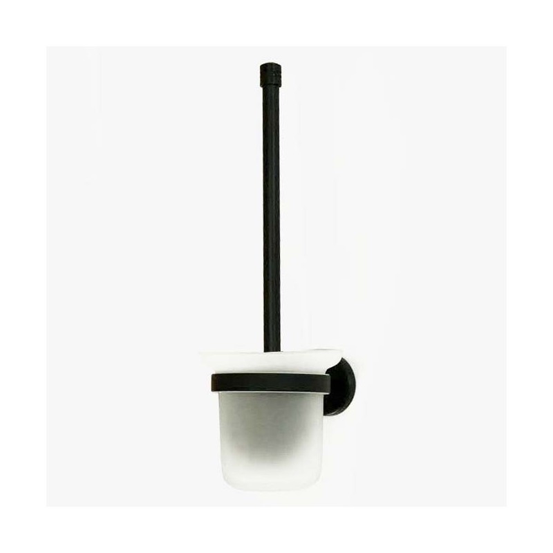 WC hari+klaasist hoidja, seinale kinnitatav, must