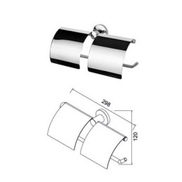 Toilettenpapierhalter mit Deckel, doppelt Geesa