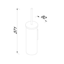 WC hari + hoidja, valge hari, seinale kinnitatav Geesa