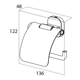 Держатель туалетной бумаги с крышкой Тигер