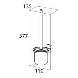 WC hari + hoidja, must hari, seinale Tiger