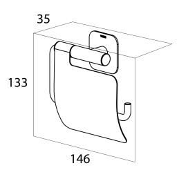 Toilet roll holder with cover Tiger