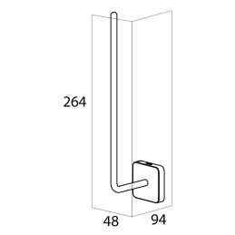 Lisa WC paberi kahe rulli hoidja, seinale Tiger