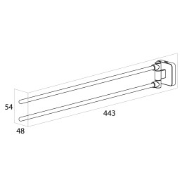 Rätiku hoidja, 2-haruline, ümmargune toru Tiger