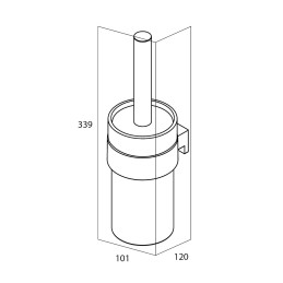 WC hari + hoidja, must hari, seinale Tiger