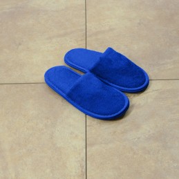 Blauer Kinder-Velourschuh mit geschlossenem Zeh